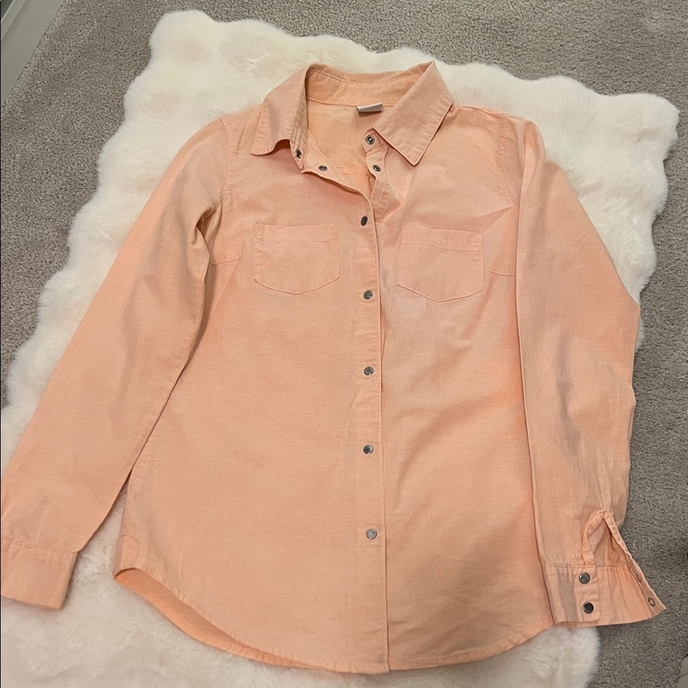 Vero Moda Peach Button Down Shirt Size XS